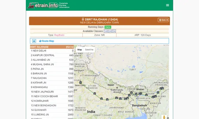 Indian Railways @etrain.info android App screenshot 11