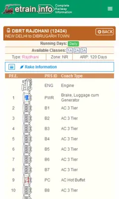 Indian Railways @etrain.info android App screenshot 19