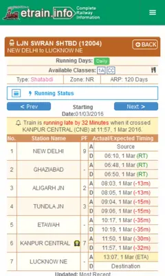 Indian Railways @etrain.info android App screenshot 21