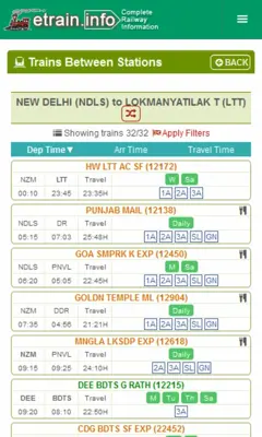 Indian Railways @etrain.info android App screenshot 22