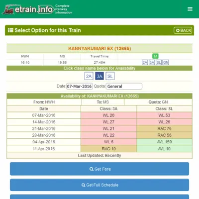 Indian Railways @etrain.info android App screenshot 5