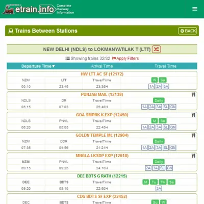 Indian Railways @etrain.info android App screenshot 6